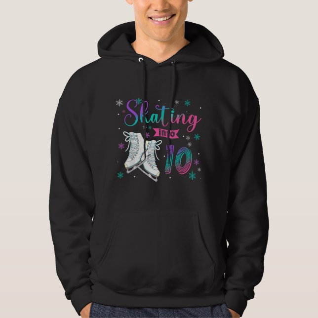 Sudadera Fiesta de cumpleaños número 10 de niña patinaje so (Anverso)
