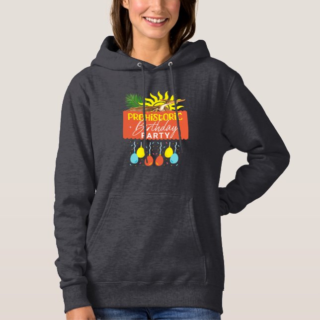 Sudadera Fiesta de Cumpleaños Prehistórico de Pterodáctilo (Anverso)