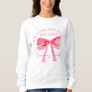 Sudadera Fiesta de Despedida de Soltera con Lazo Rosa Coque