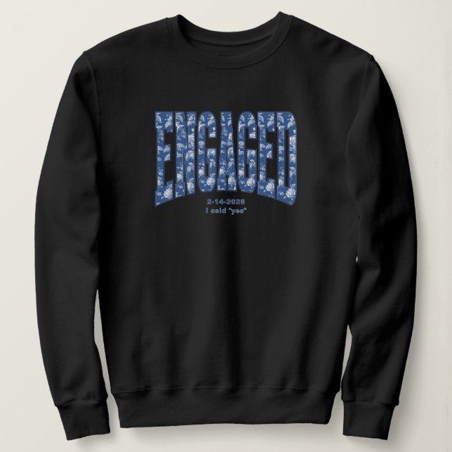 Sudadera Fiesta de Despedida de Soltera con Toile Azul Mari (Anverso del diseño)