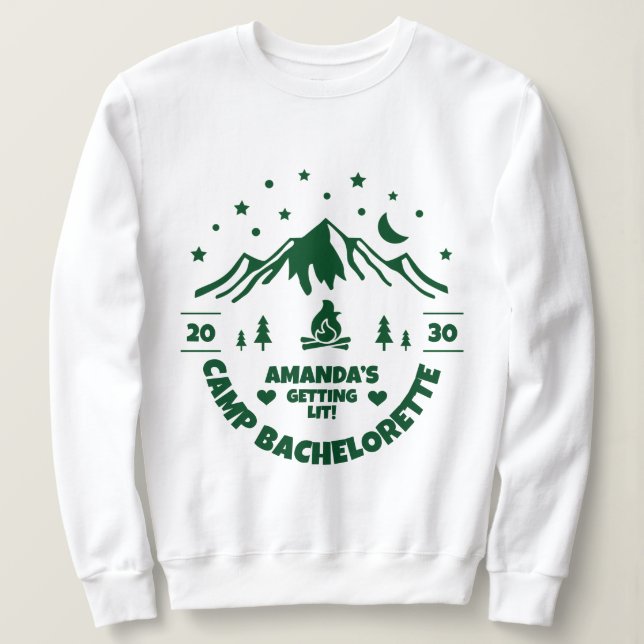 Sudadera Fiesta de Despedida de Soltera en el Campamento (Anverso del diseño)