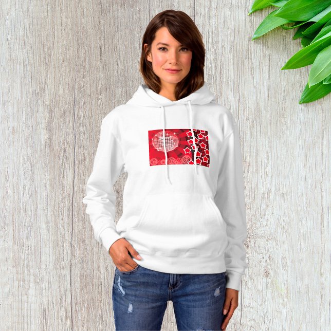 Sudadera Fiesta de disco rojo con estrellas y bola Purpurin (Subido por el creador)