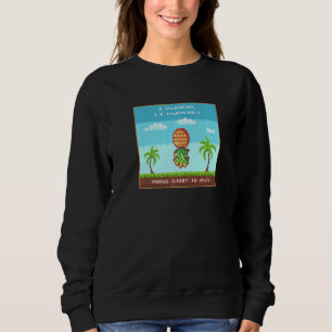 Sudadera Fiesta de estilo de vida swingers piña al revés Ga