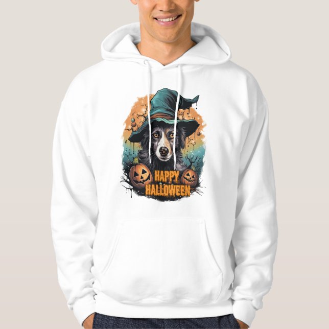 Sudadera fiesta de Halloween de perros lindos (Anverso)