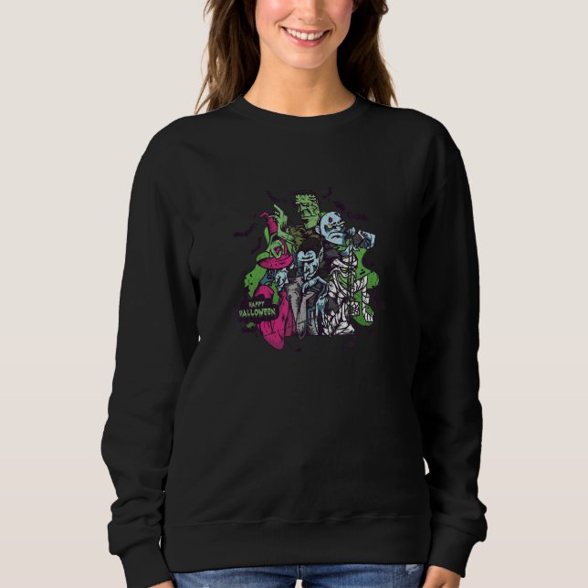 Sudadera Fiesta de Halloween de zombies aterradores para ni (Anverso)