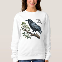 Sudadera Fiesta de Halloween Malvado Black Crow Green deja