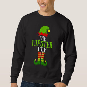 Sudadera Fiesta de Hipster Elf Matching Family Group Navida