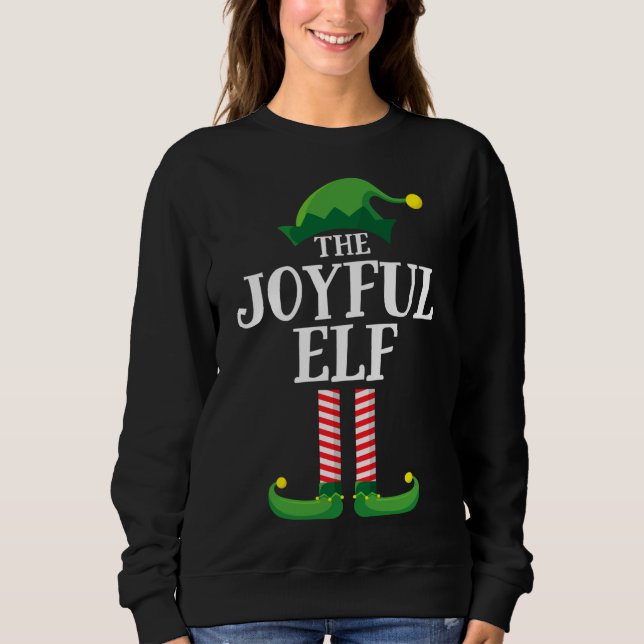 Sudadera Fiesta de Joyful Elf Matching Family Group Navidad (Anverso)
