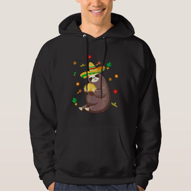 Sudadera Fiesta De Mayo Sombrero Slote Cinco Comidas Mexica (Anverso)