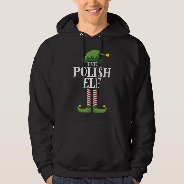 Sudadera Fiesta de Navidades de familia de Elf en Polonia (Anverso)