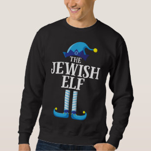Sudadera Fiesta de Navidades de la familia Judía Blue Elf
