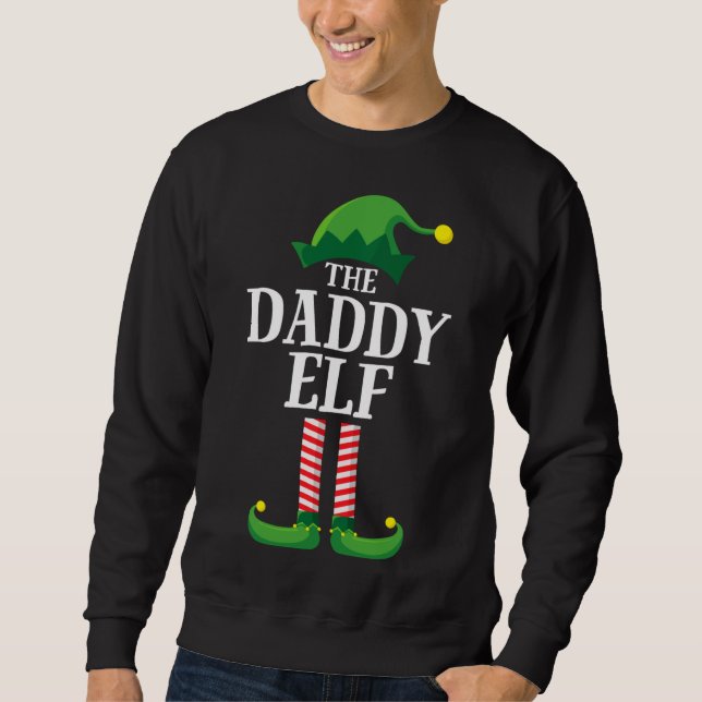 Sudadera Fiesta de Navidades del grupo familiar Daddy Elf M (Anverso)
