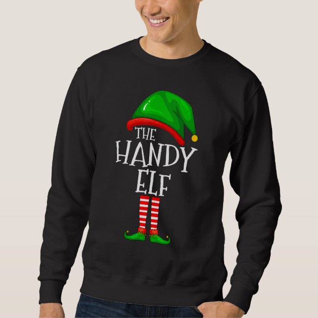Sudadera Fiesta de Navidades del grupo familiar Handy Elf M (Anverso)