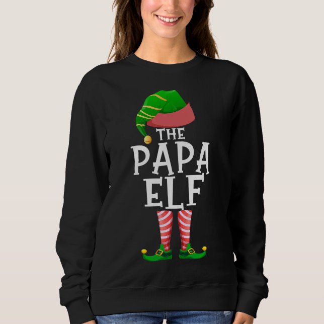 Sudadera Fiesta de Navidades del grupo familiar PAPA Elf (Anverso)