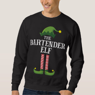 Sudadera Fiesta de Navidades familiares de Bartender Elf Ma
