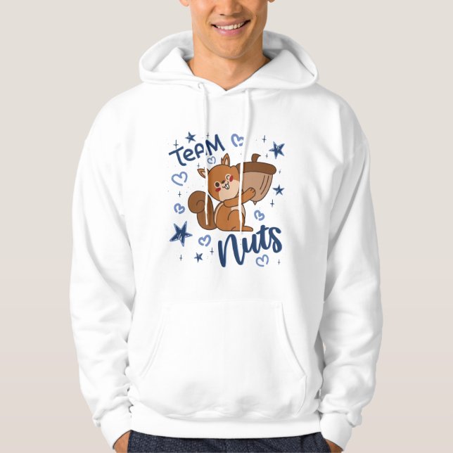 Sudadera Fiesta de nueces de equipo género revelar niño azu (Anverso)