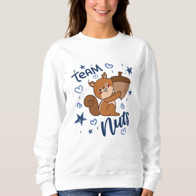 Sudadera Fiesta de nueces de equipo género revelar niño azu (Anverso)