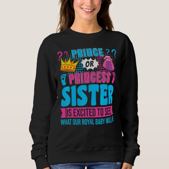 Sudadera Fiesta de Revelación de Género del Bebé Hermana Pr (Anverso)