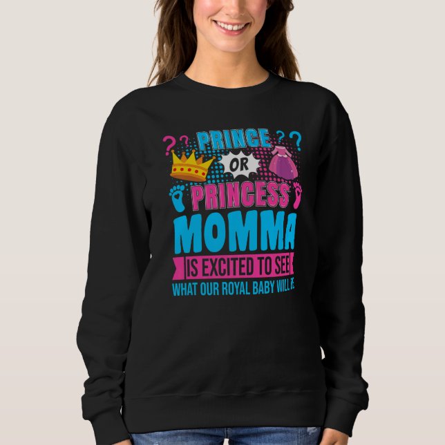 Sudadera Fiesta de Revelación de Género del Bebé Princesa o (Anverso)