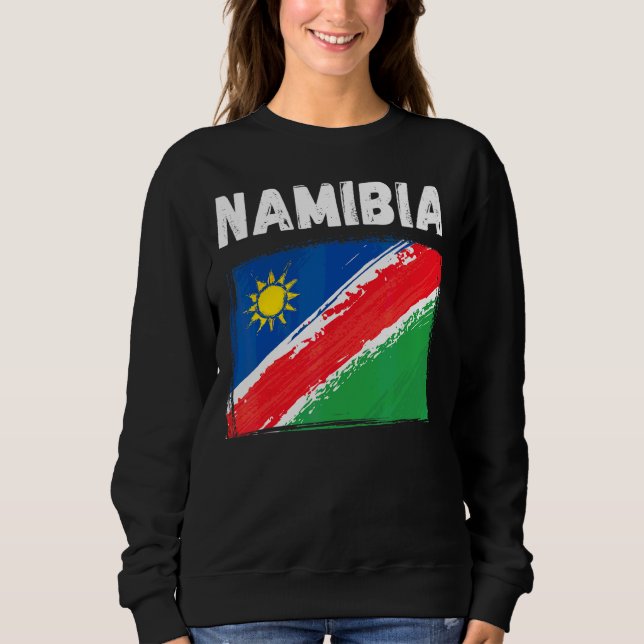 Sudadera Fiesta de senderismo de la bandera de Namibia de 2 (Anverso)