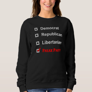 Sudadera Fiesta demócrata republicano libertario Freak