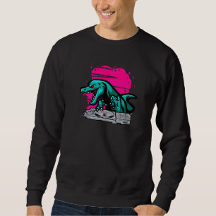 Sudadera Fiesta Dj T Rex Club Disk Jockey Edm Baile Dinosau