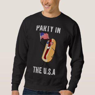 Sudadera Fiesta En El Hotdog De Eeuu 4 De Julio Independenc