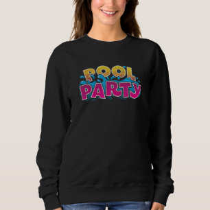 Sudadera Fiesta en la Piscina Colores de Atardecer Retro Pl