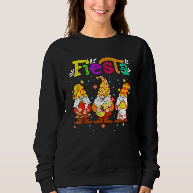 Sudadera Fiesta Fiesta Gnomes Mexicanos Feliz Cinco De Mayo (Anverso)