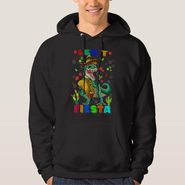 Sudadera Fiesta mexicana Rex Dinosaur Cinco De Mayo deja fu (Anverso)