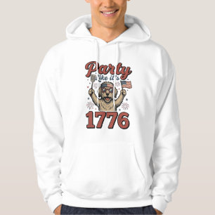 Sudadera Fiesta Patriótica de Perros Como Si Fuera 1776 Cam
