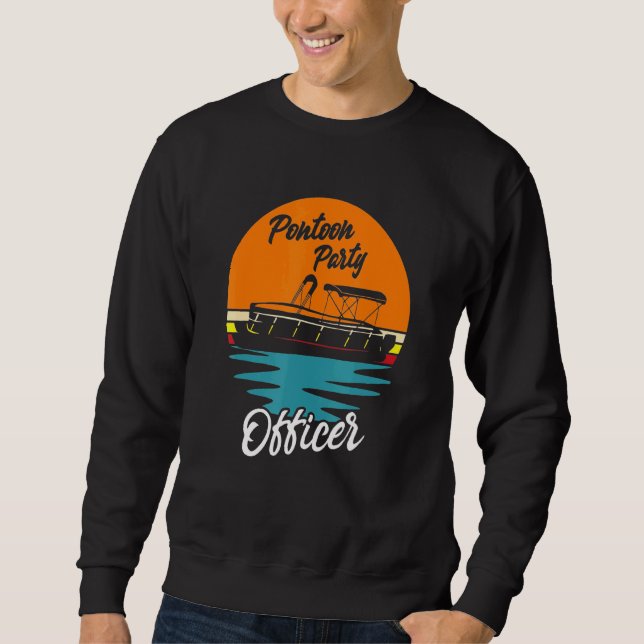Sudadera Fiesta Pontoon en Bote Fiesta Retro Sunset B (Anverso)
