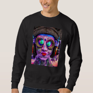 Sudadera Fiesta Rave Psicodélico Diseño de DJ de Club de Tr