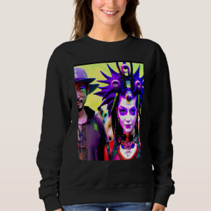 Sudadera Fiesta Rave Psicodélico EDM Trance Club DJ Neon  1