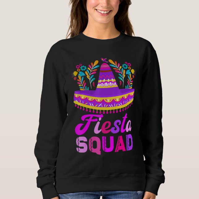Sudadera Fiesta Squad San Antonio Cinco De Mayo  Mexican Pa (Anverso)