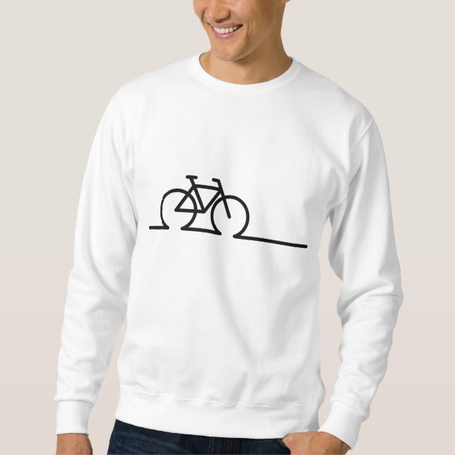 Sudadera Fiets lijn tekening. E-bike race- en MTB fietsen. (Anverso)