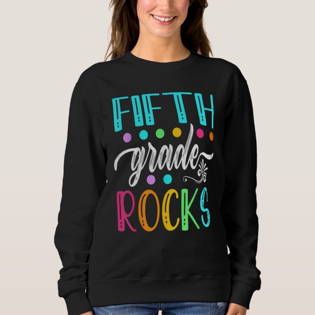 Sudadera Fifth Grade Rocks  Team 5th Grade Teacher Kids Boy (Anverso)