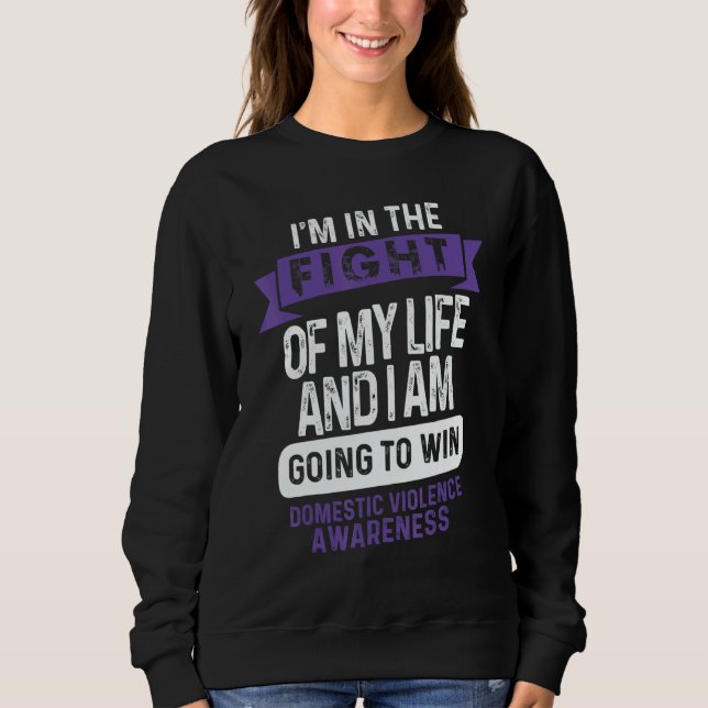 Sudadera Fight to Win Domestic Violence Awareness Supporter (Anverso)