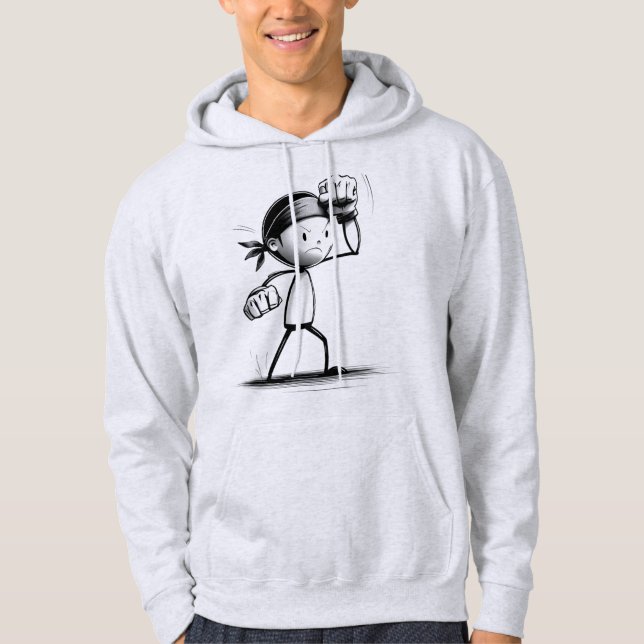 Sudadera Fighter Stickman (Anverso)