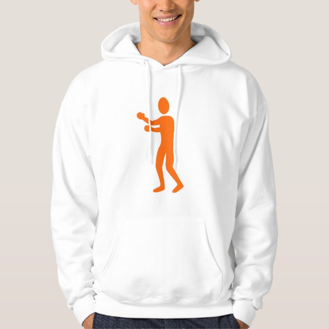 Sudadera Figura de boxeo - Naranja (Anverso)