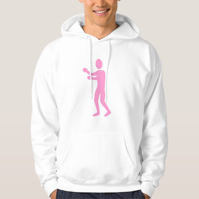 Sudadera Figura de boxeo - Rosa (Anverso)