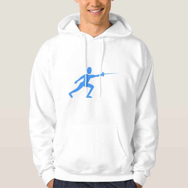 Sudadera Figura de esgrima - Azul bebé (Anverso)