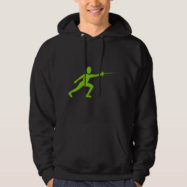 Sudadera Figura de la valla: Verde marciano (Anverso)