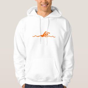 Sudadera Figura de natación - Naranja