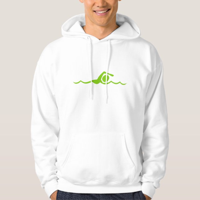 Sudadera Figura de natación - Verde marciano (Anverso)