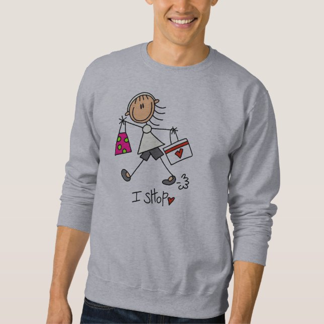 Sudadera Figura de Palito de Compras (Anverso)