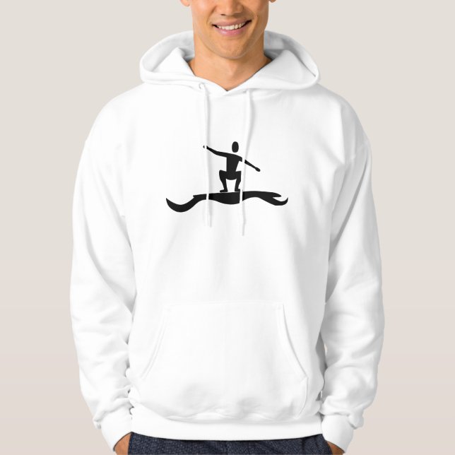 Sudadera Figura de surf - Negro (Anverso)