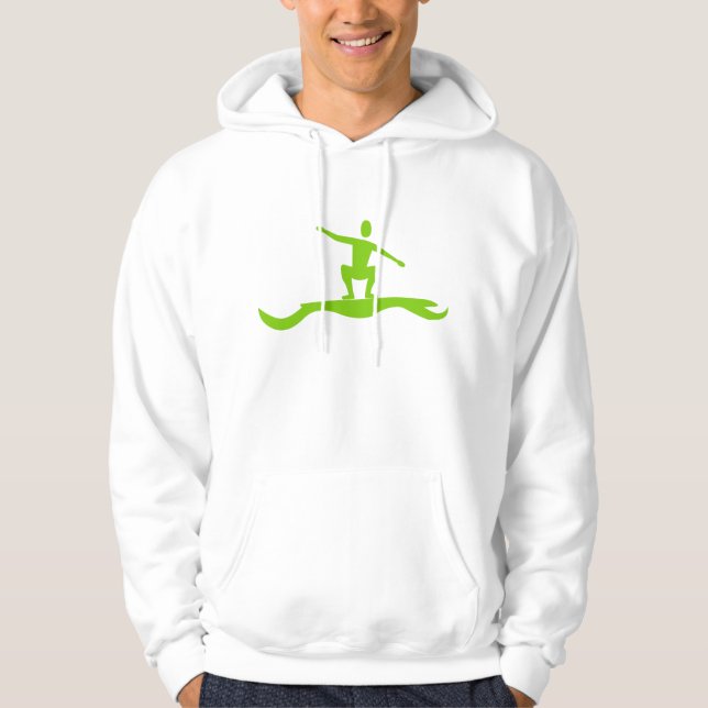 Sudadera Figura de Surfing: Verde Marciano (Anverso)