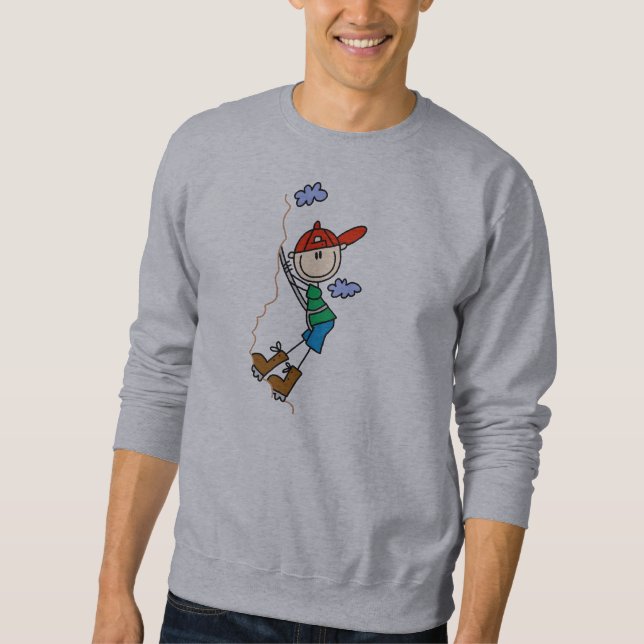 Sudadera Figura del palillo de la escalada (Anverso)