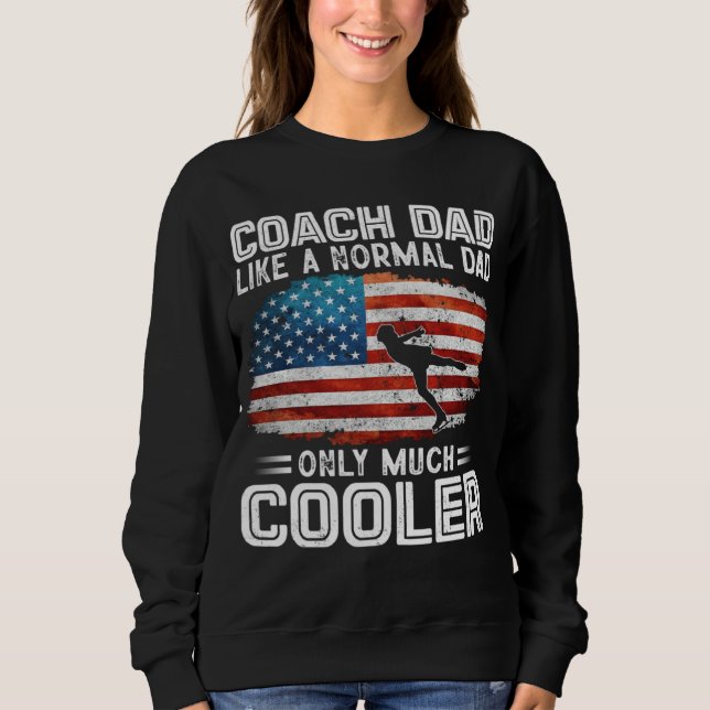 Sudadera Figure Skating Coach Dad Figure Skating Players US (Anverso)